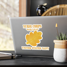 Load image into Gallery viewer, Kiss-Cut Vinyl Decals - Navy Nurse Corps Pin Branch w Txt - Oak Leaf X 300
