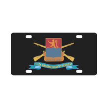 Load image into Gallery viewer, Army - 516th Airborne Infantry Regiment w Br - DUI - Ribbon X 300 Classic License Plate
