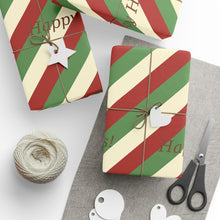 Load image into Gallery viewer, Gift Wrap Papers - Chevron “Happy Holidays” pattern
