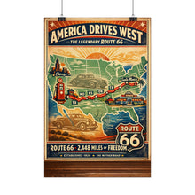 Load image into Gallery viewer, Posters - Route 66 - America Drives West
