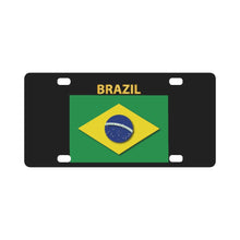 Load image into Gallery viewer, Flag - Brazil w Txt Classic License Plate
