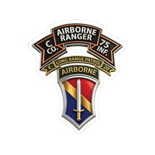 Load image into Gallery viewer, Kiss-Cut Stickers - SSI - Vietnam - C Co 75th Ranger - 1st FF - E-20 Inf - 3D X 300
