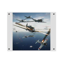 Load image into Gallery viewer, Acrylic Wall Art Panel - Curtis P-40 Kittyhawk w Machine Guns Blazing
