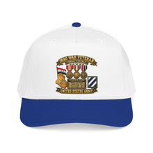 Load image into Gallery viewer, Mid Profile Baseball Cap - Army - Iraq War Veteran - Ribbon Bar - Map - SSI - 3rd Infantry Division - 3D - Enhanced
