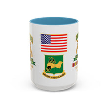 Load image into Gallery viewer, Accent Mug - Army - Sentry Dog - 212th Military Police Company - 720th MP Bn w VN Svc Ribbons

