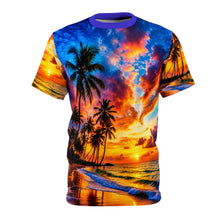 Load image into Gallery viewer, Tropical Sunset Palm Reflection Tee
