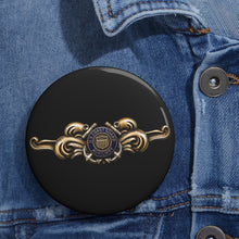 Load image into Gallery viewer, Custom Pin Buttons - USCG - Cutterman - Auxiliary wo txt - 3D - Enhanced
