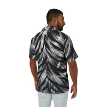 Load image into Gallery viewer, Men's Hawaiian Camp Shirt — Metallic Swirl Zebra Stripe AOP
