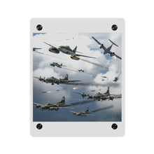Load image into Gallery viewer, Acrylic Wall Art Panel - German jet fighters attacking US bombing formations
