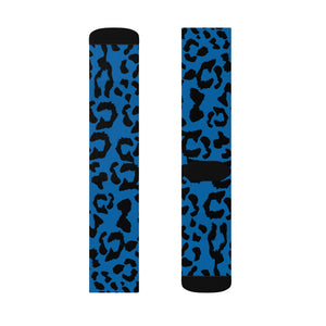 Sublimation Socks - Leopard Camouflage - Blue-Black