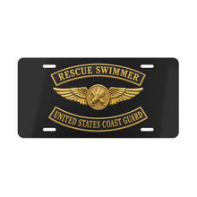 Load image into Gallery viewer, License Plate - USCG - Aviation Rescue Swimmer w txt - 3D - Enhanced
