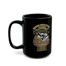 Load image into Gallery viewer, Black Mug  (15oz) - Army - 503rd Parachute Infantry Regiment - The Rock Regiment - Wars - 3D - Enhanced
