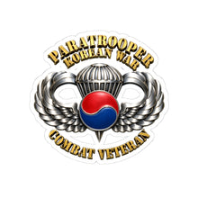 Load image into Gallery viewer, Kiss-Cut Stickers - SOF - Paratrooper - Korean War - Cbt Vet - 3D X 300
