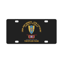 Load image into Gallery viewer, Army - 3rd Squadron 4th Cav- Vietnam War w VUA - FISH HOOK Classic License Plate

