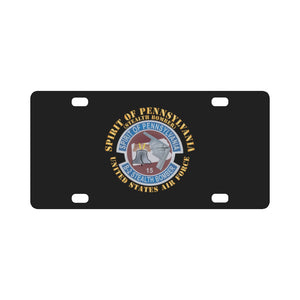 USAF - B2 - Spirit of Pennsylvania Stealth Bomber X 300 Classic License Plate