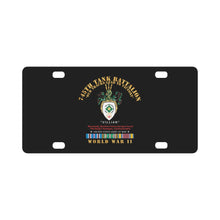 Load image into Gallery viewer, Army - 745th Tank Battalion w Crest WWII EU SVC Classic License Plate
