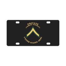 Load image into Gallery viewer, Army - Private - PV2 - Combat Veteran - Flat X 300 Classic License Plate
