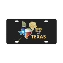 Load image into Gallery viewer, State Emblem - Yellow Rose of Texas X 300 Classic License Plate
