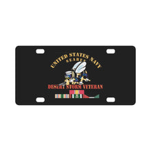 Load image into Gallery viewer, Navy - Seabee - Desert Storm Veteran X 300 Classic License Plate
