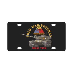 Army - Cold War Vet - 3rd Armored Division - M60A1 Tank - Spearhead X 300 Classic License Plate