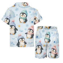 Load image into Gallery viewer, 135gsm Children's Casual Beach Set(All-Over Printing) - Penguin Winter Wonderland

