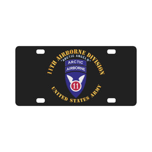 11th Airborne Division - Arctic Angels w Arctic Tab X 300 Classic License Plate