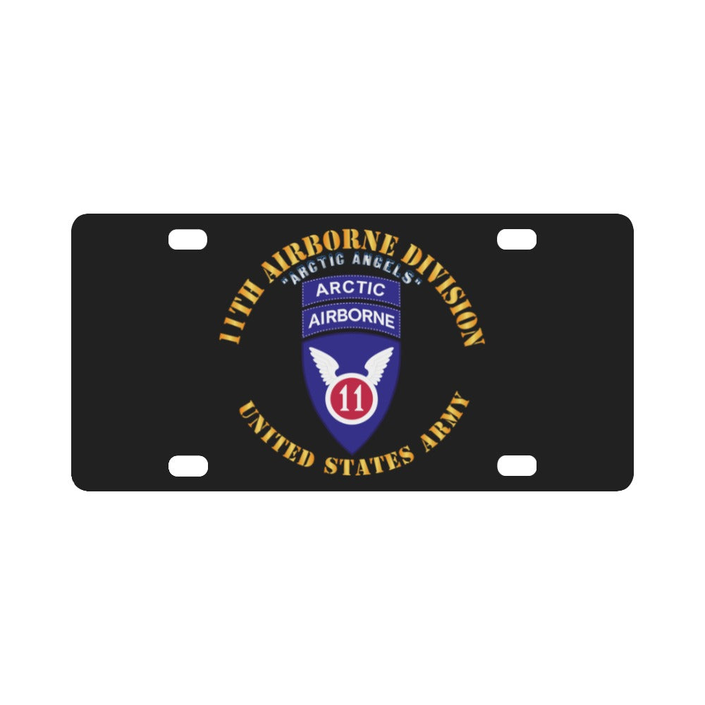 11th Airborne Division - Arctic Angels w Arctic Tab X 300 Classic License Plate