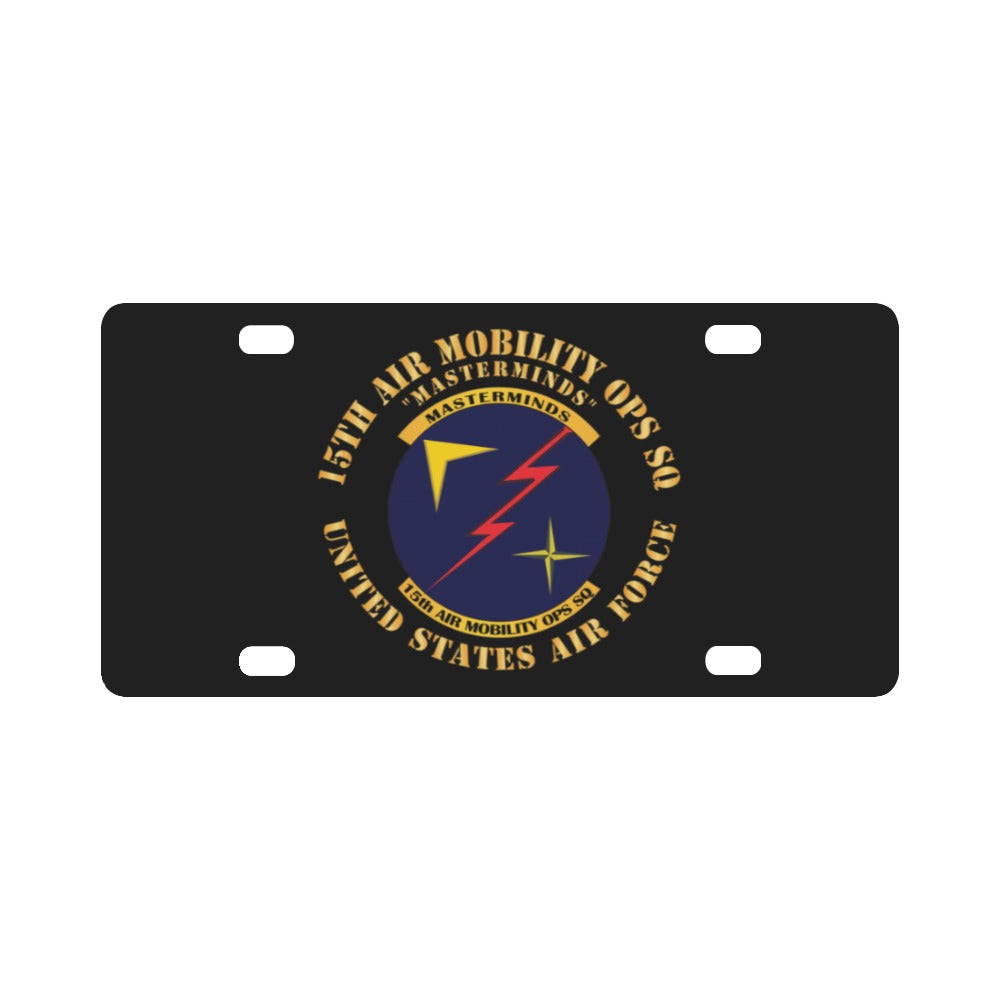 USAF - 15th Air Mobility Ops Sq - Masterminds X 300 Classic License Plate