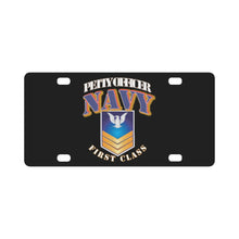 Load image into Gallery viewer, NAVY - Rank - E6 - PO1 - Gold X 300 Classic License Plate
