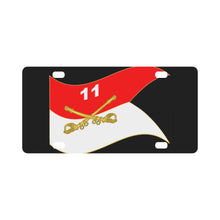 Load image into Gallery viewer, Army - 11th Armored Cavalry Regiment Guidon Waving X 300 Classic License Plate
