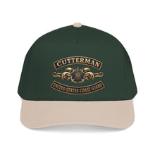 Load image into Gallery viewer, Mid Profile Baseball Cap - USCG - Cutterman - Auxiliary w txt - 3D - Enhanced
