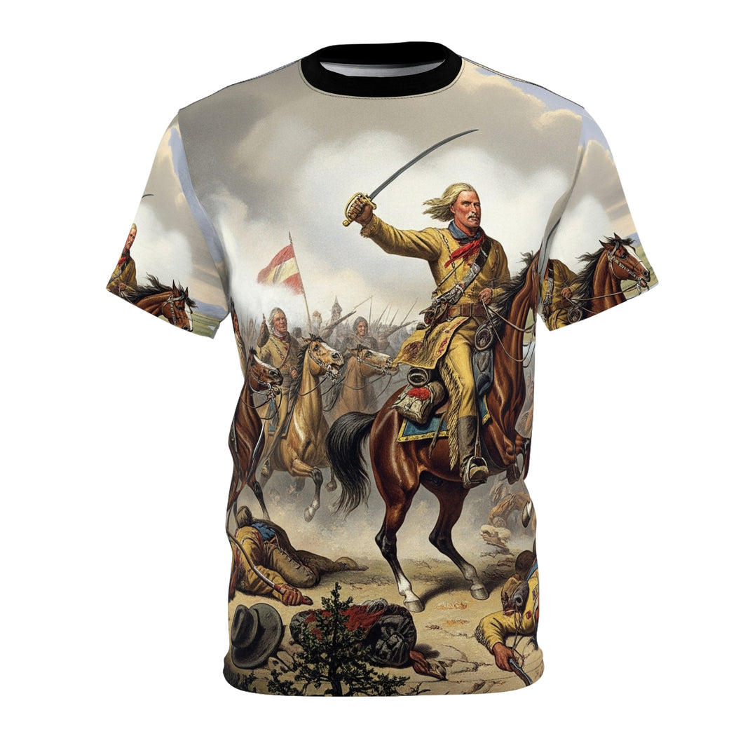 AOP Unisex Tee - General Custer at the Battle of Little Bighorn