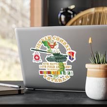Load image into Gallery viewer, Kiss-Cut Vinyl Decals - 6th Bn, 14th Artillery Regiment - w 1st Field Force - M107 - 175mm Gun - Vietnam Vet w VN SVC
