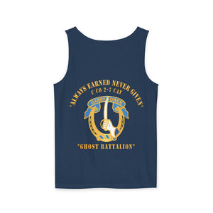 Unisex Tank Top - Motivational Graphic Shirt, Perfect for Casual Outings, Gift for Friends, Fitness Wear, Summer Clothing - Army C Co 2nd Bn 7th Cavalry Regiment Ghost Battalion - V1