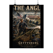Load image into Gallery viewer, Matte Poster - Union Battery - Lt Alonzo Cushing - 3 July 1963 Tribute Tee - Gettysburg, PA, "The Angle"
