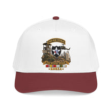 Load image into Gallery viewer, Mid Profile Baseball Cap - Army - 2nd Infantry Division w Br - Ribbon COLD WAR Vet Tab - Korea - 3D - Enhanced
