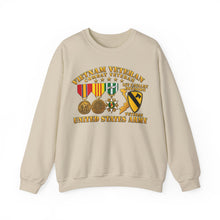 Load image into Gallery viewer, Crewneck Sweatshirt - Army - Vietnam  Vet - w Medals - VN - 1st Cav Division - 3D - Enhanced
