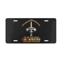 Load image into Gallery viewer, License Plate - Army - Badge - LRRP - Tip of the Spear - Vietnam Vet w SVC - 3D - Enhanced
