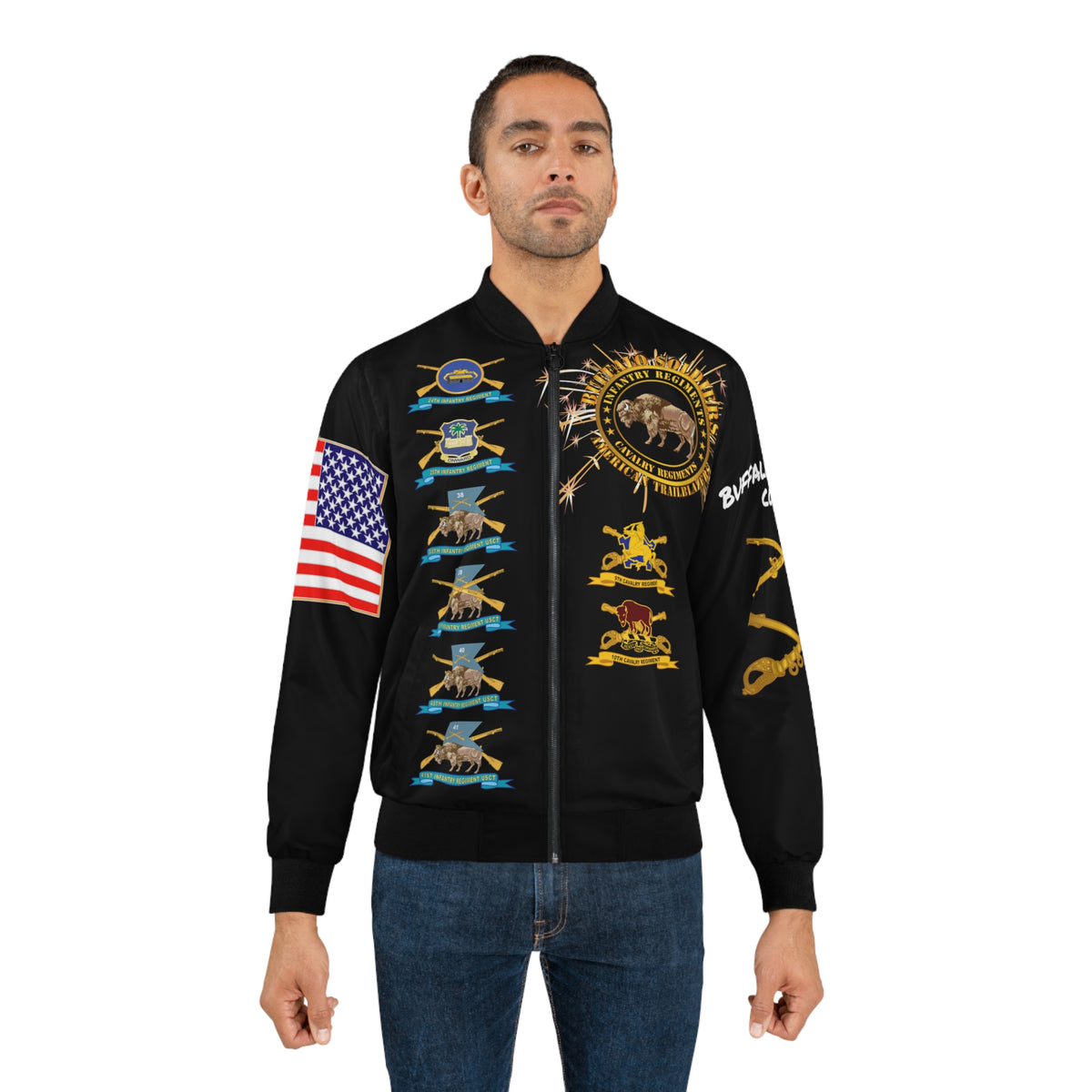 Men's AOP Bomber Jacket - Army - Cavalry and Infantry Regiments of the ...