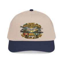 Load image into Gallery viewer, Mid Profile Baseball Cap - Army - 116th Assault Helicopter Co w  Aviator Badge w VN SVC - HORNETS - 3D - Enhanced
