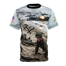 Load image into Gallery viewer, Unisex Tee - AOP US Army D-DAY Landings on Omaha Beach Design
