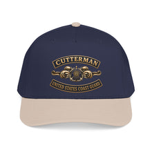 Load image into Gallery viewer, Mid Profile Baseball Cap - USCG - Cutterman - Auxiliary w txt - 3D - Enhanced
