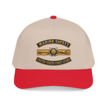 Load image into Gallery viewer, Mid Profile Baseball Cap - USCG - Marine Safety - Auxiliary w txt - 3D - Enhanced
