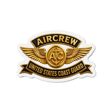 Load image into Gallery viewer, Die-Cut Magnet - USCG - Aircrew Badge w txt - 3D - Enhanced
