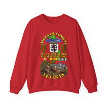 Load image into Gallery viewer, Crewneck Sweatshirt - Vietnam Veteran Combat - 2nd Bn, 28th Infantry - 1st ID - with VN SVC - with Combat Scene - 3D - Transparent
