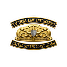 Load image into Gallery viewer, Kiss-Cut Stickers - USCG - Tactical Law Enforcement w txt - 3D - Enhanced

