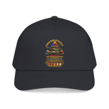 Load image into Gallery viewer, Mid Profile Baseball Cap - Army - Cold War Vet -  3rd Armored Division  - Gelnhausen, Germany - M60A3 Tank  - Spearhead w Fire - 3D - Enhanced

