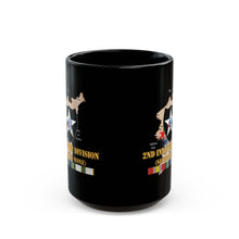 Load image into Gallery viewer, Black Mug  (15oz) - Army - Korea Map - 2nd Infantry Div - Second to None w SVC X 300
