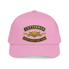 Load image into Gallery viewer, Mid Profile Baseball Cap - USCG - Cutterman - Officer w txt - 3D - Enhanced
