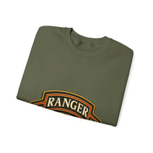 Load image into Gallery viewer, Crewneck Sweatshirt - Army - 1st Ranger Battalion - Ranger Scroll - 3D - Enhanced
